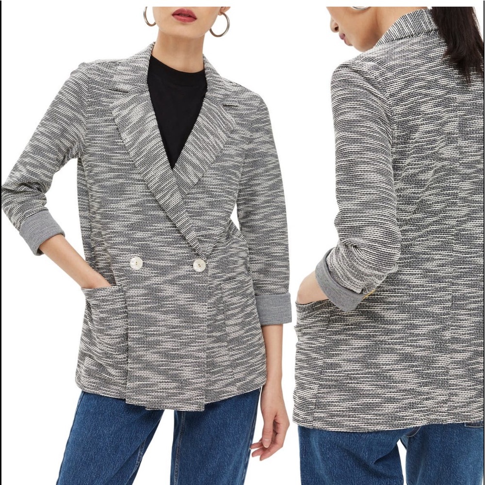 TopShop Bouclé Button Jacket